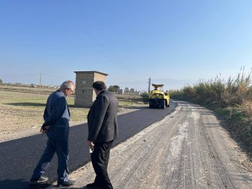 آسفالت جاده امامزاده علی ابن طاهر