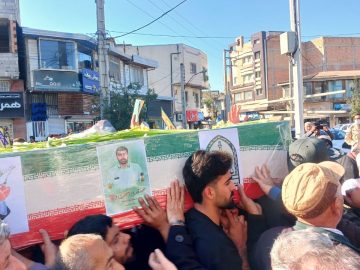 تشییع پیکر پاک شهید افتخاری فر شهید دهه هشتادی در کردکوی