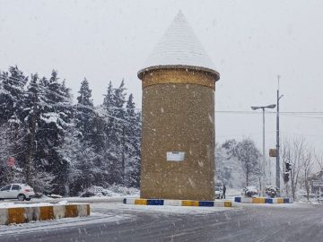 جلوه‌های زیبای برف در جنگل امام رضا (ع) کردکوی